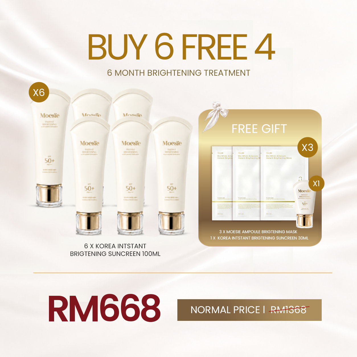 Moesie 100ml Whitening Sunscreen Cream